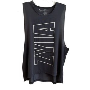 ZYIA Active Gray Athlete Tank Lighweight Mesh Size XL